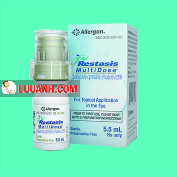 Một số lưu ý khi sử dụng các thuốc điều trị viêm kết mạc dị ứng 10 Restasis