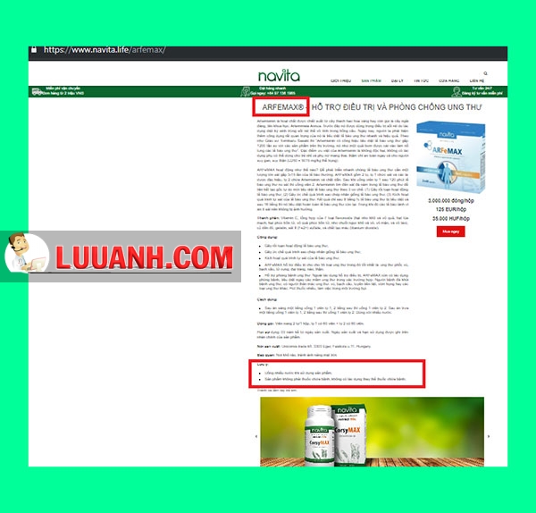 Thực hư thực phẩm chức năng chứa các chất Flavonoid chữa ung thư? 7 arfemax