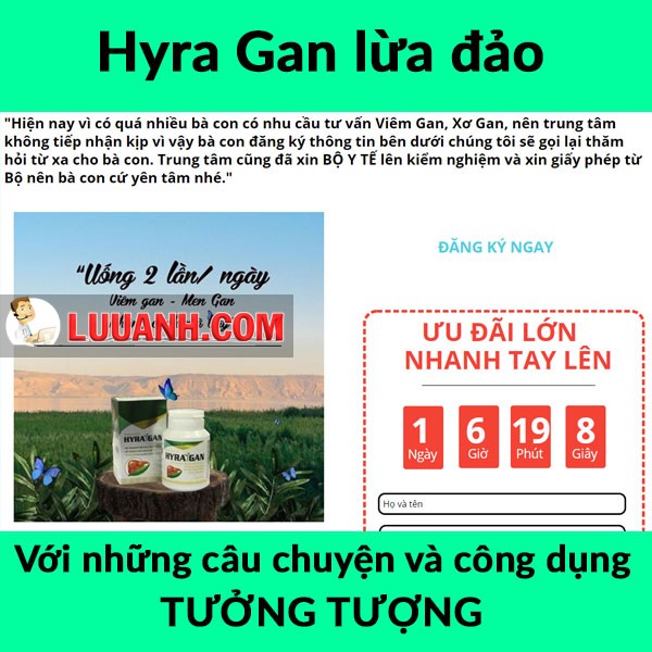 Công dụng của Hyra Gan là lừa đảo