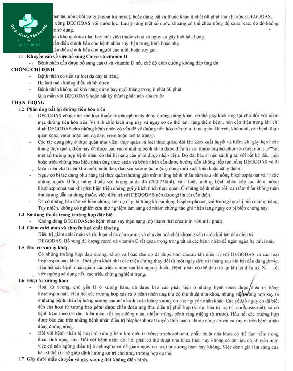 Hướng dẫn sử dụng thuốc Degodas