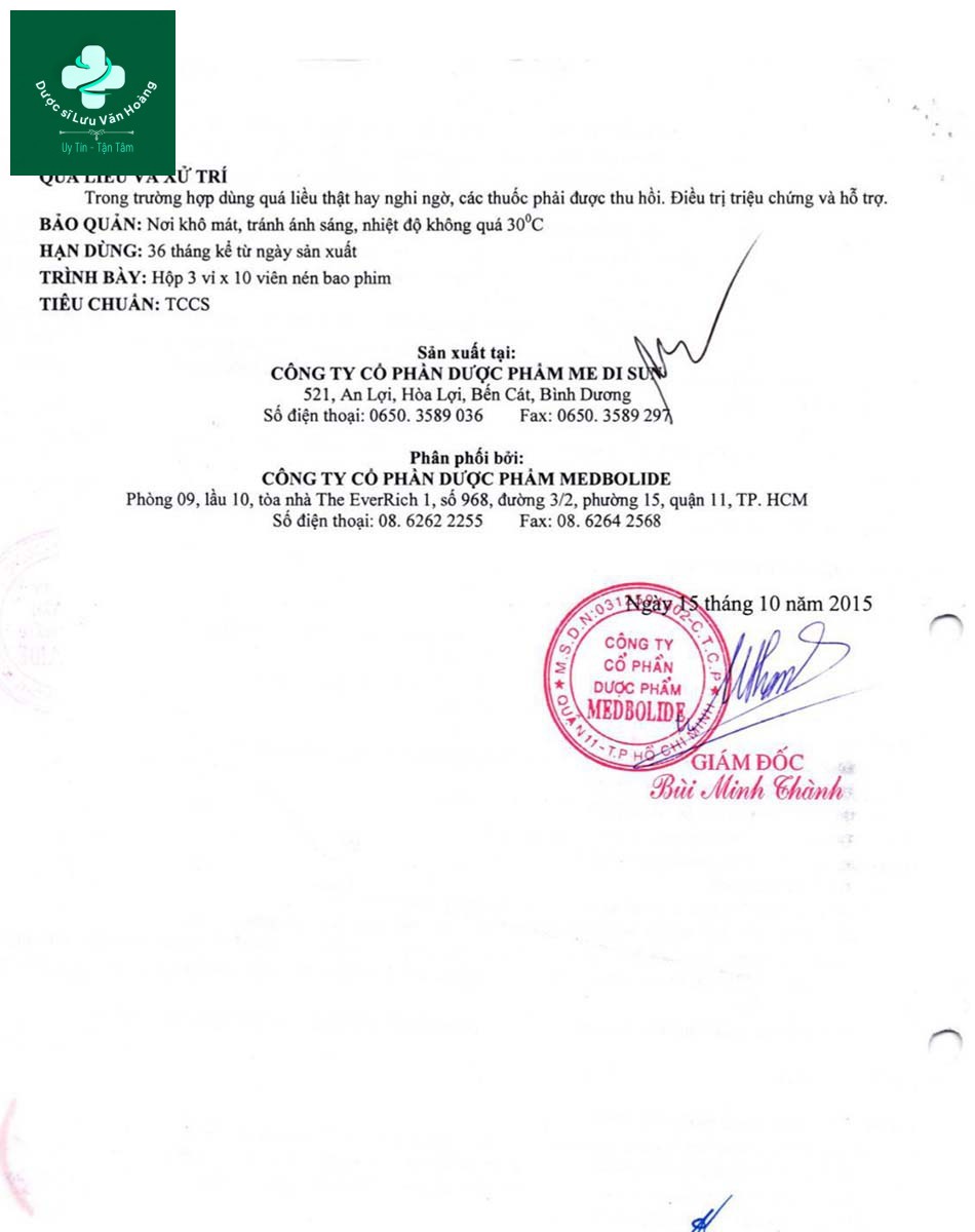 Hướng dẫn sử dụng thuốc Degodas