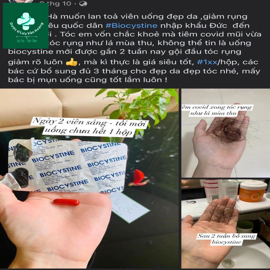 Phản hồi của khách sau khi dùng Biocystine 