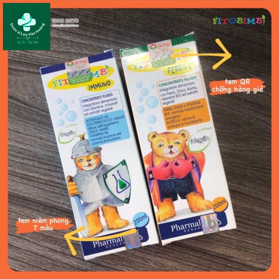 Tem chống giả trên sản phẩm Fitobimbi Ferro C