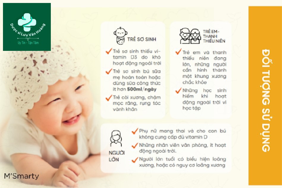 M’Smarty Vitamin D3K2 dùng cho đối tượng nào