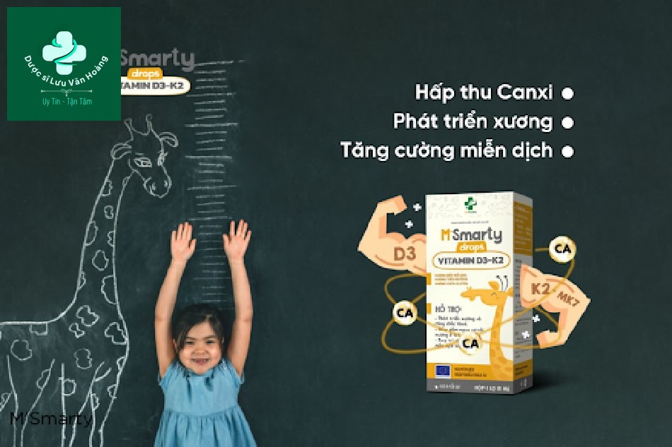 Tác dụng M’Smarty Vitamin D3K2